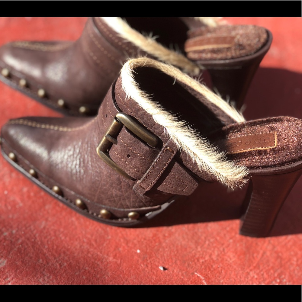 Apeppaza western mules brown leather